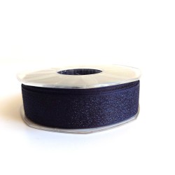 Lurex Organza Ribbon  25 mm - Color Blue